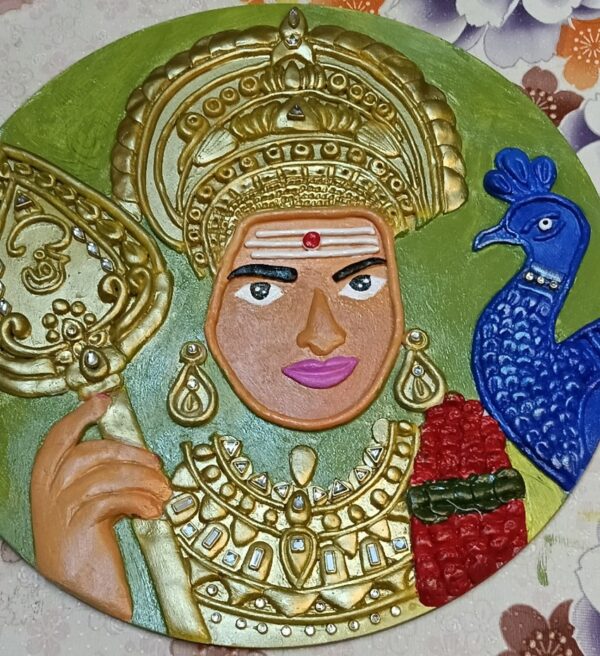 10 inch Murugan Lippan Art – A Divine Fusion of Tradition & Spirituality